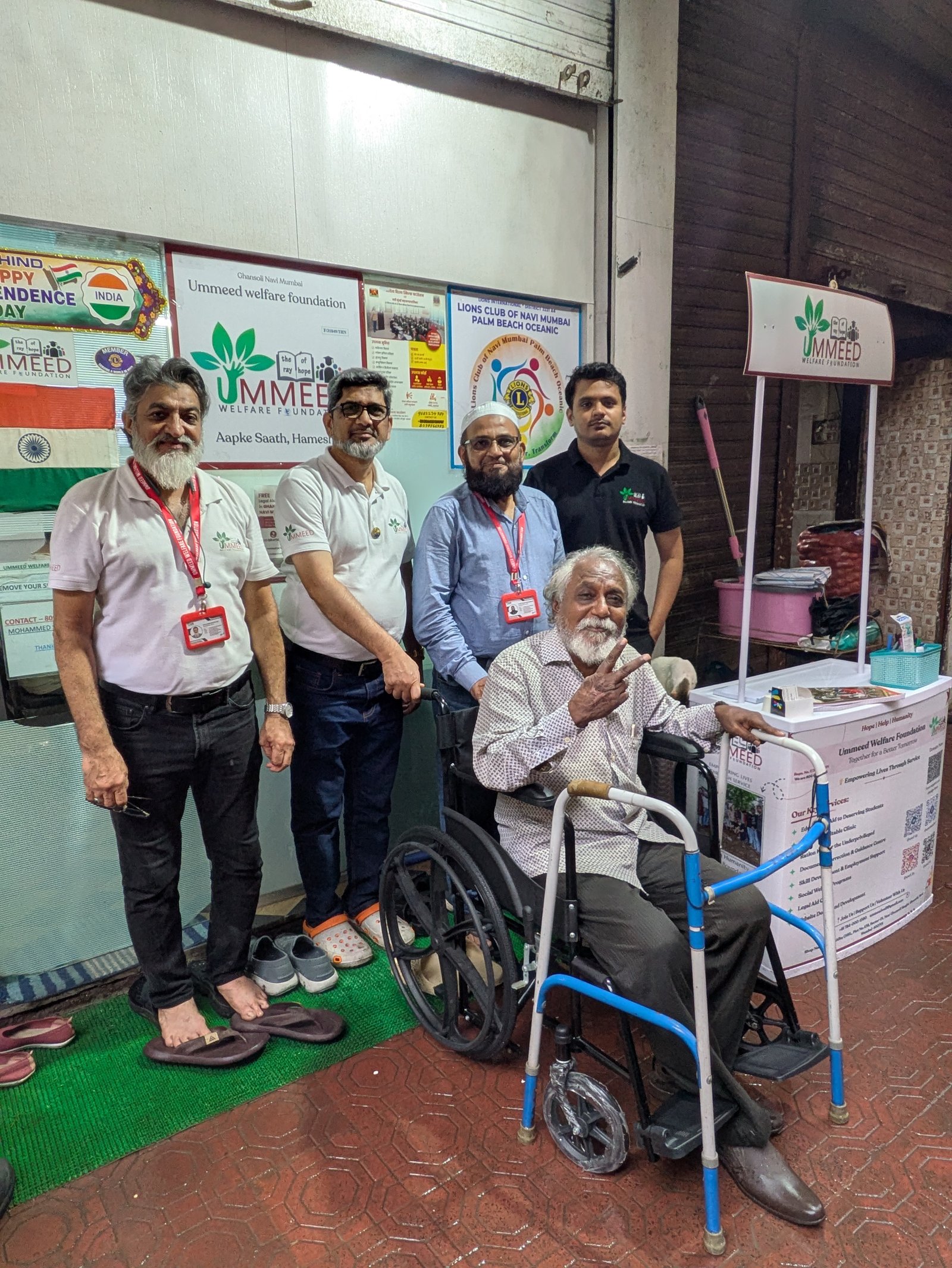 NGO volunteers working together
